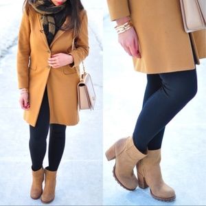 Sam Edelman Franklin Suede Stacked Heel Boots 6.5